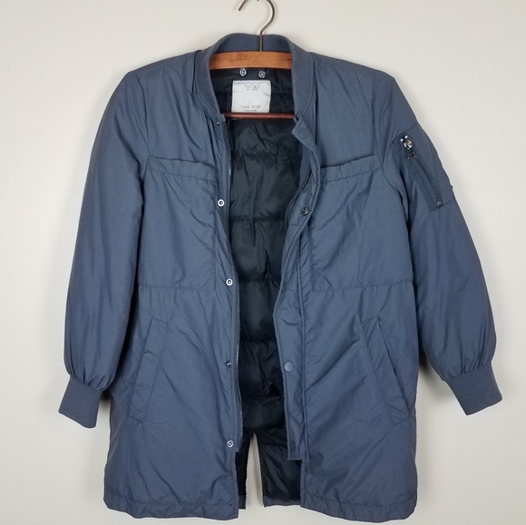 Zara Boys Blue Zip/Button Up Puffer Jacket - Picture 2 of 10
